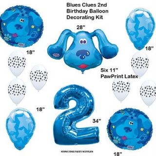 BLUES CLUES 2nd BIRTHDAY BALLOONS PARTY SUPPLIES Second