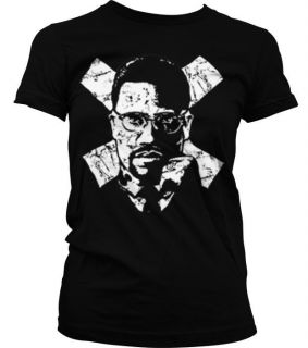 Malcom X By Any Means Necessary Black Girl T shirt