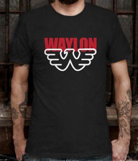 New Waylon Jennings Country Blues Music Singer T shirt Tee Size L (S