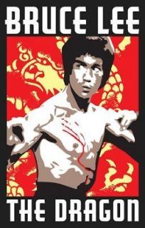 Bruce Lee The Dragon Blacklight Movie Art Poster Print