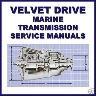 Drive Marine & Boat borg warner Transmission SERVICE Repair MANUAL CD