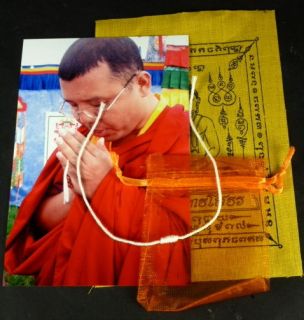 SAI SIN Buddha Sacred CORD BRACELET blessed by Buddhist Monk.Luck PHA