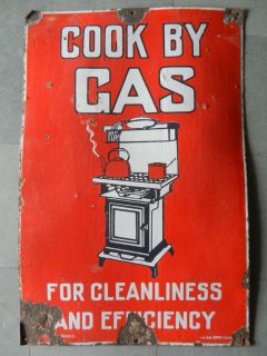 Cooking Gas Stove Ad Pictorial Porcelain Enamel Sign Board ADV EHS