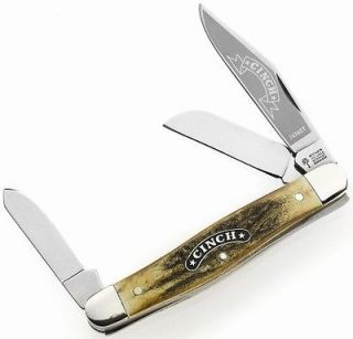 Boker Stockman Cinch Series Tri Blade Folding Knife W/Stag Handle
