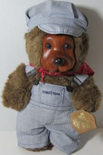 1989 ROBERT RAIKES LIONEL LIMITED EDITION Wooden Face Teddy Bear