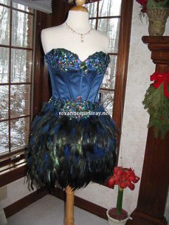 Sherri Hill 2886 Navy Blue Feathered Jeweled Cocktail Dress 6