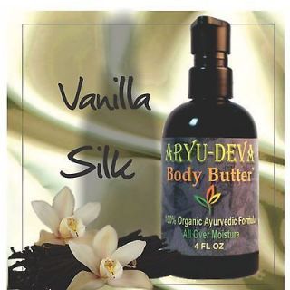 Organic Vanilla Silk Shea Body Butter Dry Skin Moisturizer Lotion