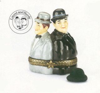 Laurel and Hardy PHB Porcelain Hinged Box by Midwest of Cannon Falls