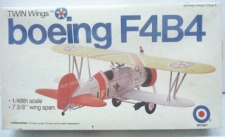 Boeing F4B4 US Marine Pre WWII Fighter Plane 1/48 Scale by Entex