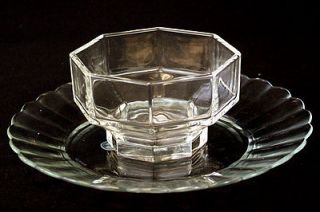 Duralex Toughened Glassware Ice Cream Bowl And Saucer From France
