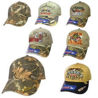 Ball Cap Bottle Opener   Camo Style Hunting & Fishing Hat   7 Styles