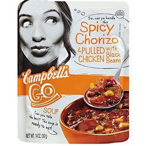 Campbells Go Soup Spicy Chorizo & Pulled Chicken Soup with Black