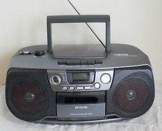 AIWA CD PLAYER, CASSETTE DECK, DIGITAL SYNTHESIZED TUNER BOOMBOX WITH