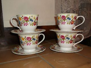 Sets Gibson Elite China CLAIRES SPRING BOUQUET Cups & Saucers