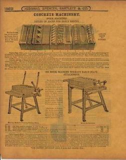 1915 Concrete Brick Fancy Brick Machine tool print ad