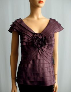 Tadashi Shoji NEW Purple Evening Top Size Sz 8 NWT $268