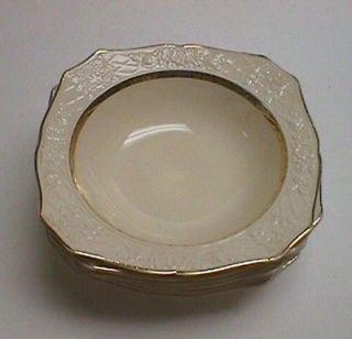 Set Of 4 Salem China Briar Rose Soup Bowls 23 Karat Encrusted Gold