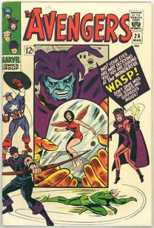 The Avengers #26 Vfn+ Captain America, Wasp, Hawkeye, Marvel Comics
