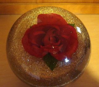 Early Vintage GEM TEK CLEAR RED ROSE BOWLING BALL 16 LBS RARE