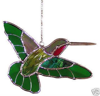 Stained Glass Hummingbird suncatcher