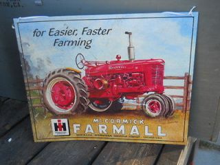 International Harvester McCormick Farmall M Antique Farm Tractor Tin