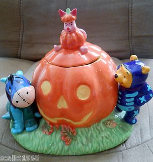the Pooh Pumpkin Trinket Box? Eeyore Piglet Costume Halloween RARE