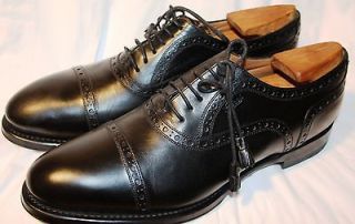 GUCCI SHOES $695 BLACK BROGUE CAP TOE OXFORD W/ TASSELS CUI 8.5 NEW