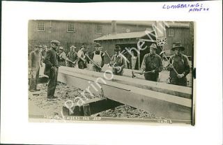 ADT 030 PHOTO MEN HEWING TIMBERS FOR SHIP  HAND AXES