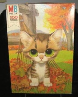 Eye or Pity Kitty Puzzle by Milton Bradley   Autumn Fall Kitty   Gig