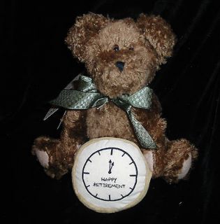 Boyds Bear Happy Retirement MAX RELAX   with Plush Clock   Mint with