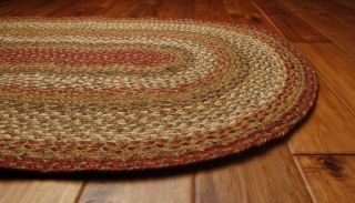 Homespice Hudson Mustard Seed Jute Braided Area Rug Country Home Decor