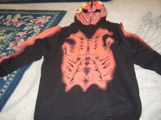 NWT Mens Hot Topic RUDE Zombie Hoodie Size Small Face Mask SOLD OUT $