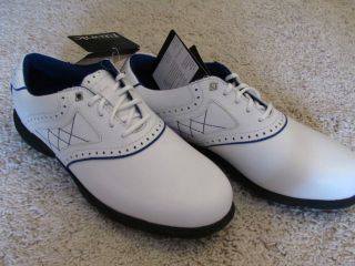 Womens Golf Shoes ETONIC Sport Tech II Saddle white/blue NWB size 7