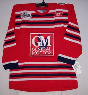 Red General Motors OHL Reebok 550 Jersey Medium + Tilson Patch