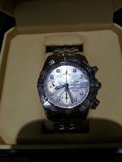 Breitling Chrono Cockpit A13357 Diamond/Mother of Pearl Dial with box