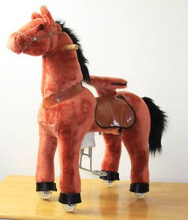 New ORIGINAL PONYCYCLE Rock Walk Ride On Horse Pony RED WINE Ages 4 10