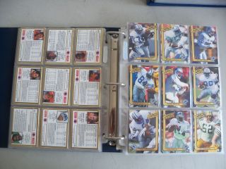 1991 ACTION PACKED FOOTBALL COMPLETE SET WITH ROOKIE UPDATE IN BINDER