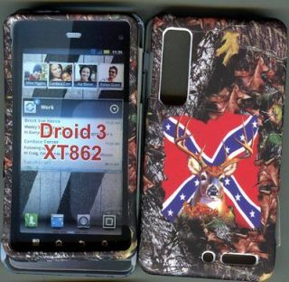 Motorola Droid 3 XT862 Verizon Case Cover Camo Ok Flag Hard Snap on
