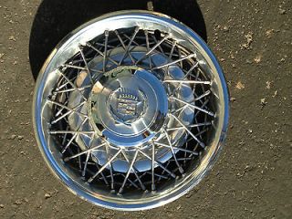 80 85 OEM 15 Cadillac Fleetwood Brougham Wire Wheel Hubcap w/Emblem