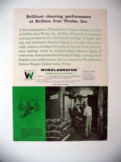 Wheelabrator Blast Cleaning Brillion Iron Works 1967 Ad