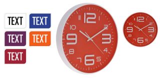 Large 35cm Contemporary Wall Clock Kitchen Clock Choice of 6 Modern