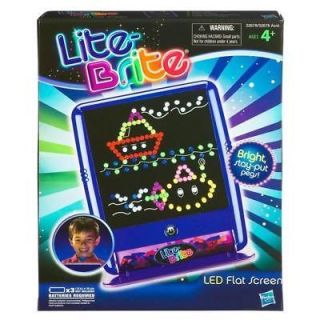NEW ~ LITE BRITE LED FLAT SCREEN ~ INCLUDES STARTER ART SHEETS & PEGS