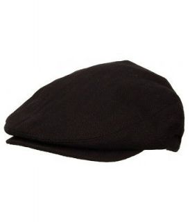 Brixton Clothing Hooligan Beret Driver Hat   Black Herringbone Twill