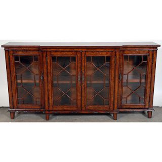 STUNNING OLD WORLD STYLE CHESTER BURL WOOD CONSOLE TABLE,72W,LA ST