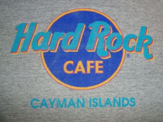 Exclusive Hard Rock Cafe Cayman Islands XL Gray Authentic Hard Rock T