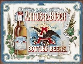 Anheuser Busch Bud Beer Old Style Tin Sign Retro Garage Home Bar Decor