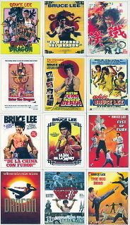 BRUCE LEE MOVIE POSTERS TRADING CARDS SET OF 15 UK