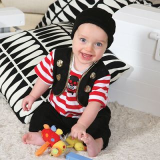 Baby Toddler Buccaneer Pirate Fancy Dress Up Costume Party Outfit