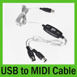 USB to MIDI Interface Cable Converter PC Music Recorder Keyboard