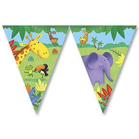 Jungle Buddy Party Supplies FLAG BANNER HANGING SIGN